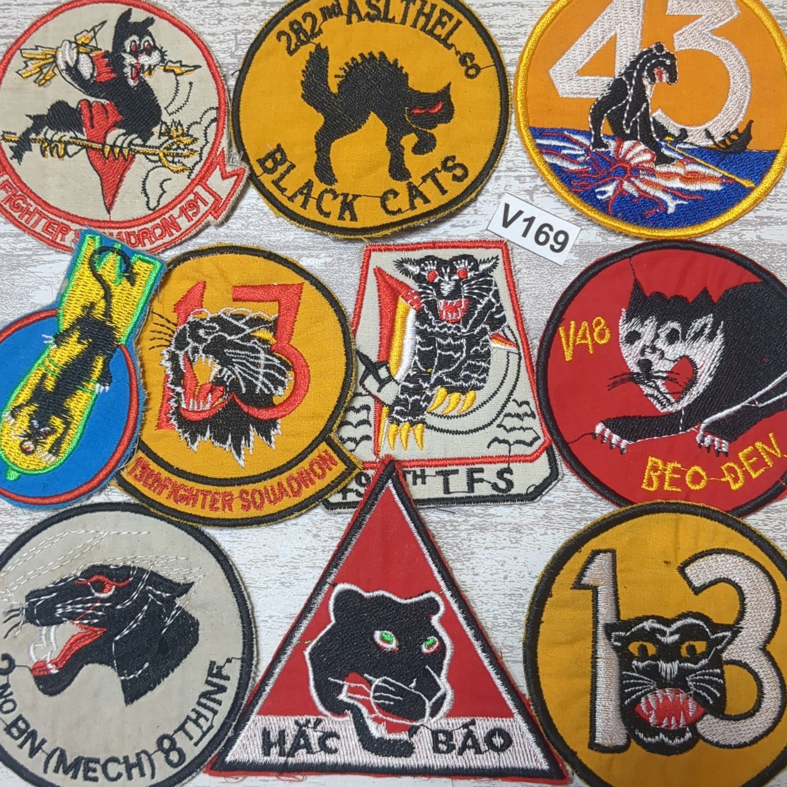 初売600円引☆1/7まで！ ワッペン 10枚 ☆ V169 TIGER 黒豹 ブラック