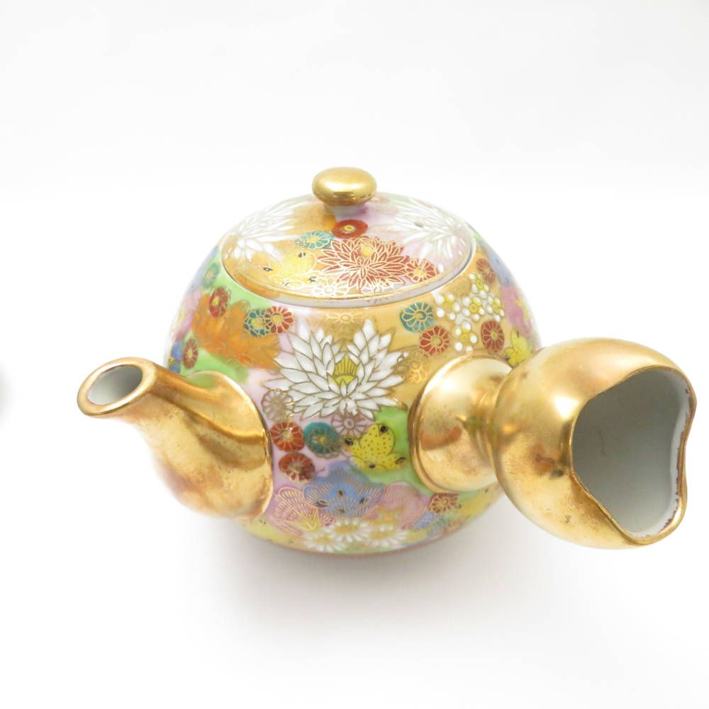 【極希少】RAYNAUD Limoges 九谷 金彩 花柄 蓋付き 小物入れ 九谷焼 光峰 花詰 金彩茶器揃 【公式通販】