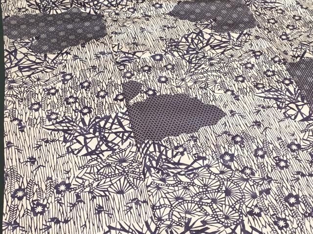 平和屋着物□上質な小紋 型染め 草花文 正絹 逸品 CABB3892fb - メルカリ