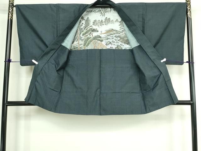 平和屋着物□男性 本場大島紬 アンサンブル 80亀甲 総詰め 正絹 逸品