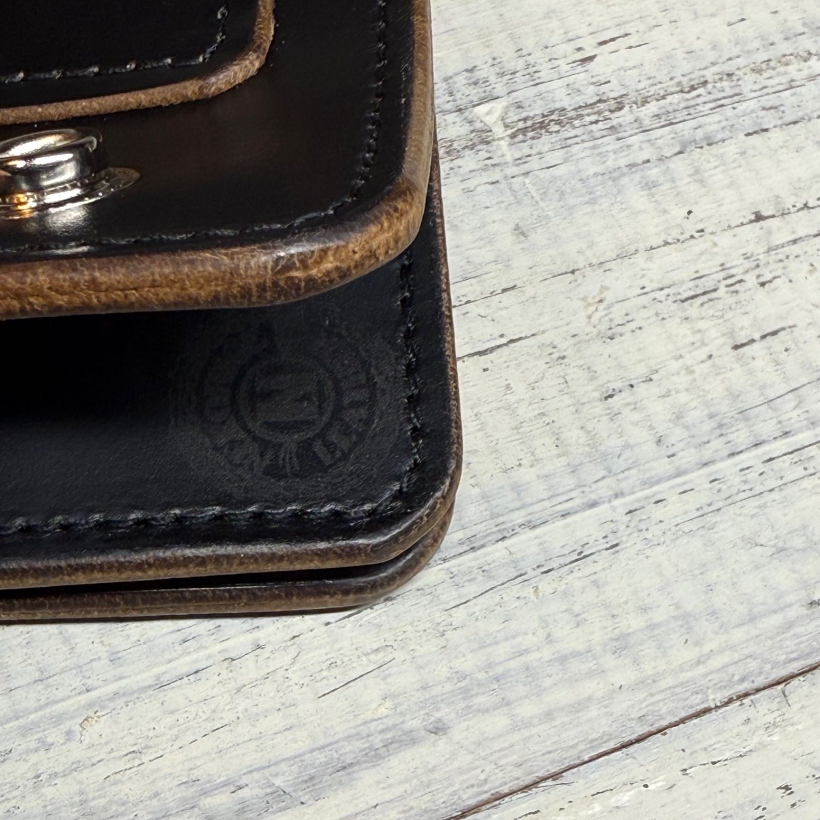 トラッカーウォレット ロング 3層】クロムエクセル 茶芯 YKK シルバー