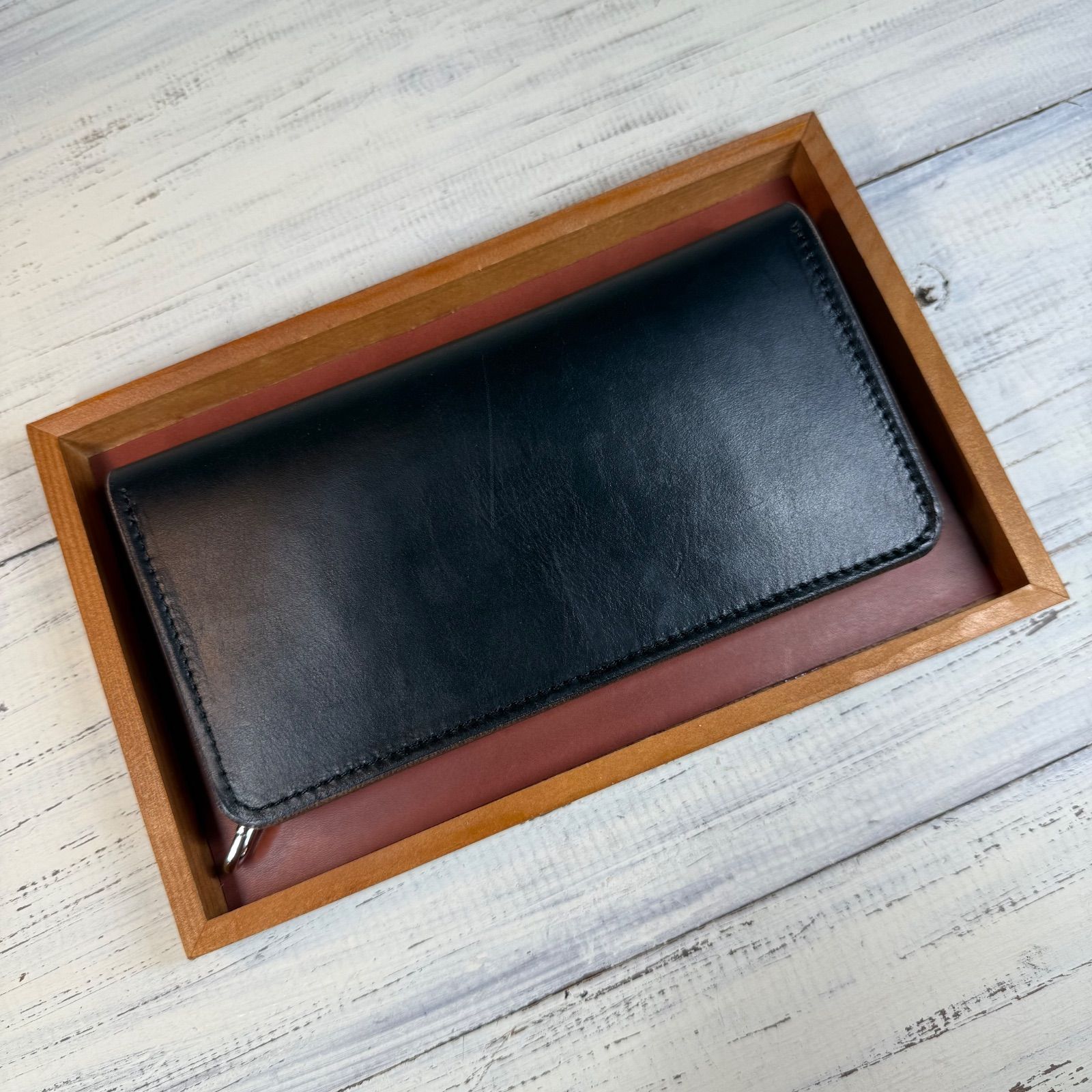 トラッカーウォレット ロング 3層】クロムエクセル 茶芯 YKK シルバー