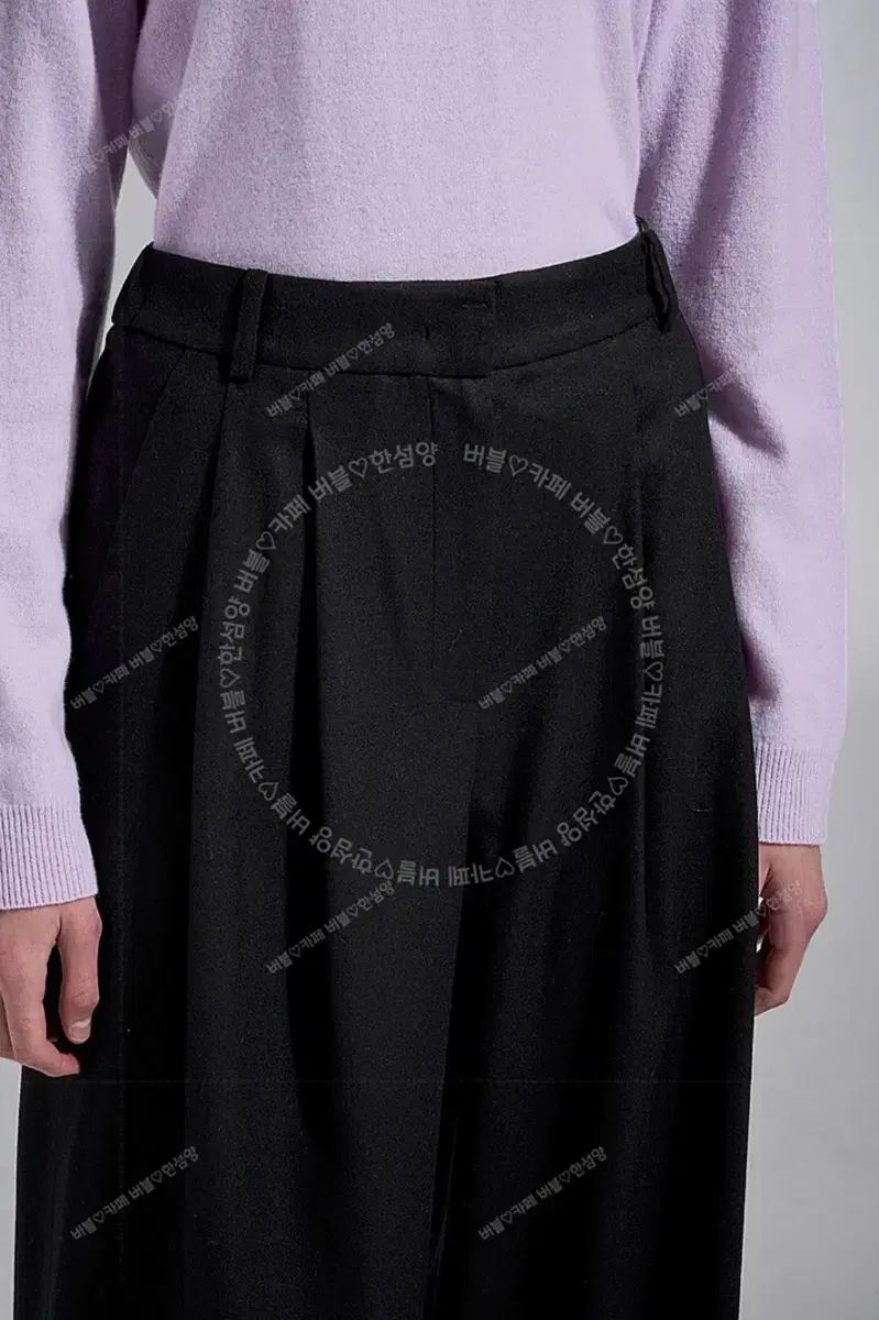 ハンサムシステム ツータック ワイド カシミア混ウールズボン 55