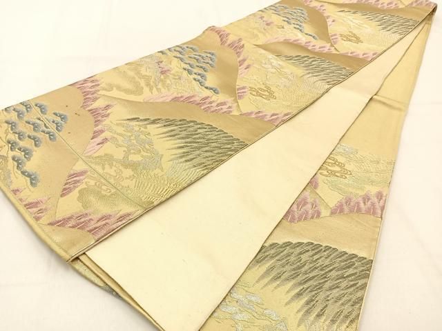 平和屋着物◎六通柄袋帯 浜松 金銀糸 正絹 逸品 BAAU9768yc