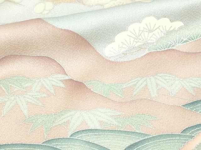 平和屋着物□訪問着 刺繍 草花文 正絹 逸品 DAAZ9989sf - メルカリ