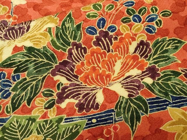 平和屋着物●上質な小紋　型染め　松竹梅花文　正絹　逸品　CABA1213gh 平和屋着物□上質な小紋 型染め 流水松竹梅文 正絹 逸品 CAAZ5829ev