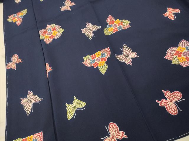 平和屋着物□上質な小紋 型染め 花蝶文 正絹 逸品 AABE3795fw - メルカリ