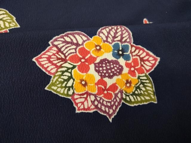 平和屋着物□上質な小紋 型染め 花蝶文 正絹 逸品 AABE3795fw - メルカリ