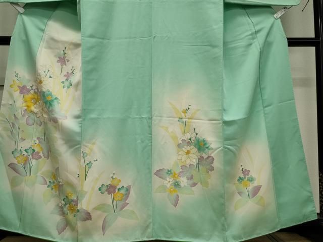 平和屋着物□訪問着 草花文 暈し染め 金彩 正絹 逸品 CABB1778ou
