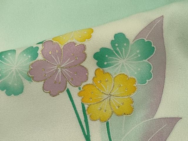 平和屋着物●訪問着　作家物　童子船草花文　暈し染め　正絹　逸品　CABE7139ut 平和屋着物□訪問着 刺繍 絞り 草花文 正絹 逸品 未使用 CABG6429xe