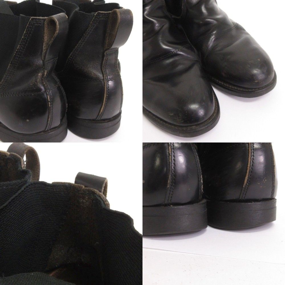  US NAVY ヴィンテージ 90 s サイドゴアブーツ 米軍 レザー 黒 ブラック 25 5㎝位 靴 ブーツ 革靴 靴