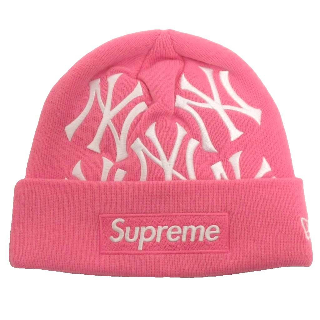 Supreme ニットキャップ ロゴ ピンク｜商品番号：2200029922989 - 買取