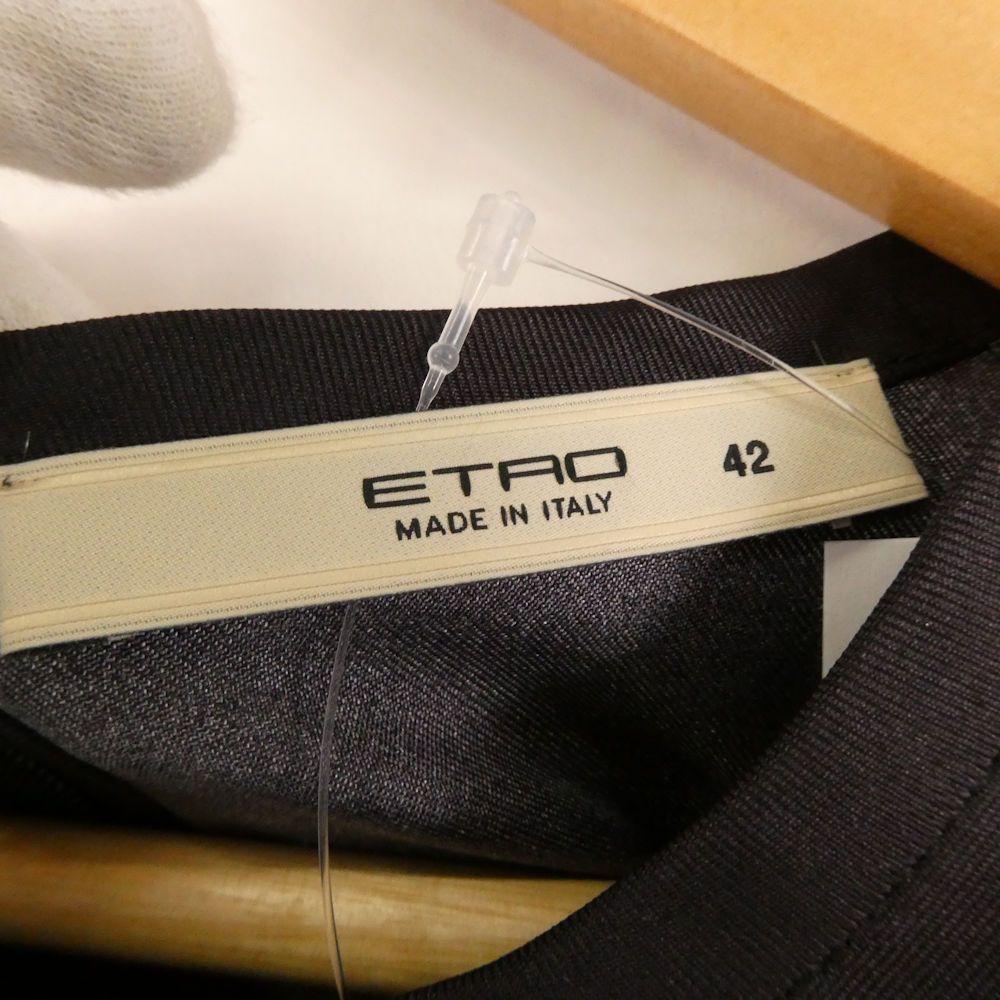 美品 ETRO エトロ 111-15341-4918 ブラウス 42 シルク 100% 半袖 総柄 レディース AY6930A75 美品 ETRO エトロ 111-15341-4918 ブラウス 42 シルク 100% 半袖 総柄