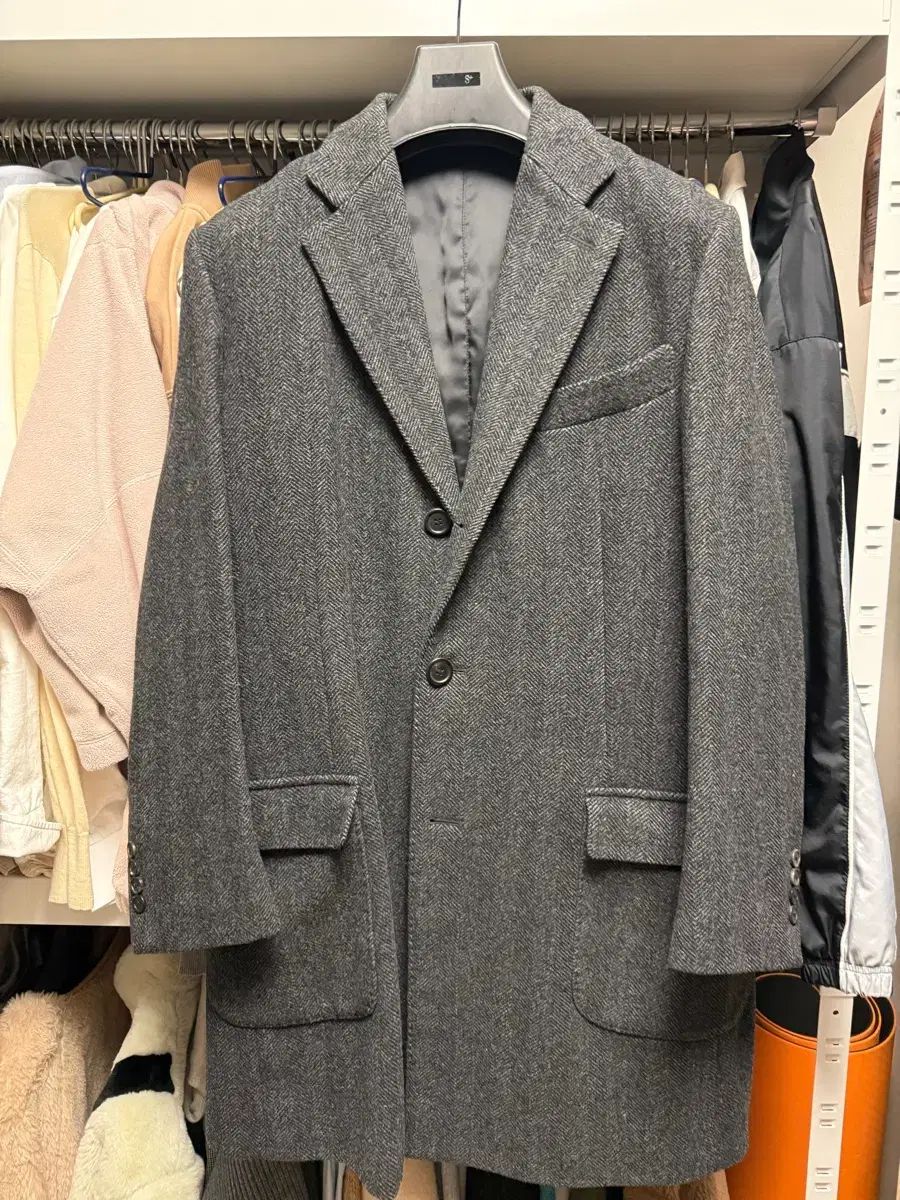 エスタード ヘリンボーン シングル コート 48