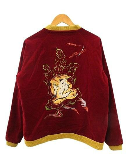 Rotar ローター 鳥獣戯画 別珍 ベロア スカジャン スーベニアジャケット ローター ROTAR 鳥獣戯画 スカジャン 別珍 ベロア リバーシブル