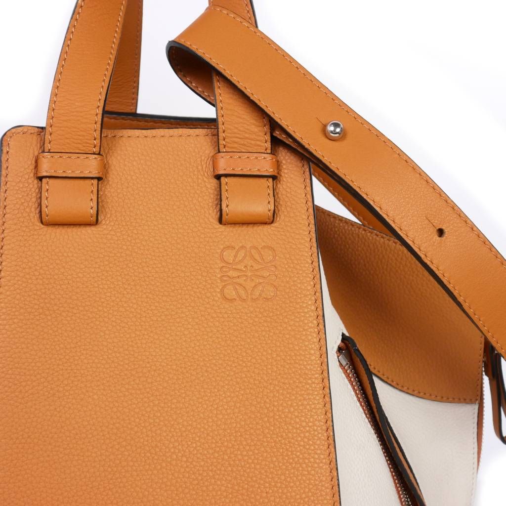 【中古】ロエベ LOEWE ハンモック スモール ショルダーバッグ  トートバッグ ホワイト ブラウン マルチカラー 0111801 レディース ロエベ LOEWE ハンモック スモール ショルダーバッグ トートバッグ