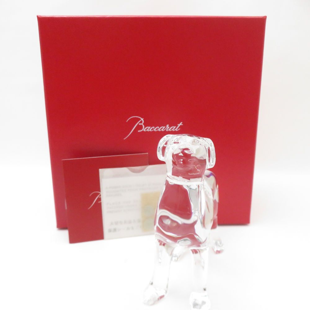未使用 Baccarat バカラ 2018年 ゾディアック 戌 クリスタルオブジェ