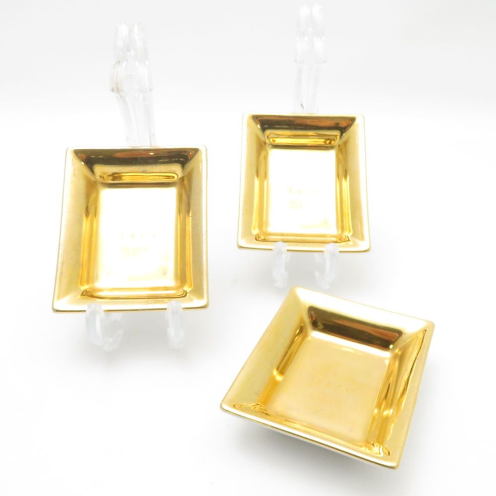 TIFFANY＆Co. ティファニー メタリック ヴィドポシェ&ロゴ 小皿 3枚 