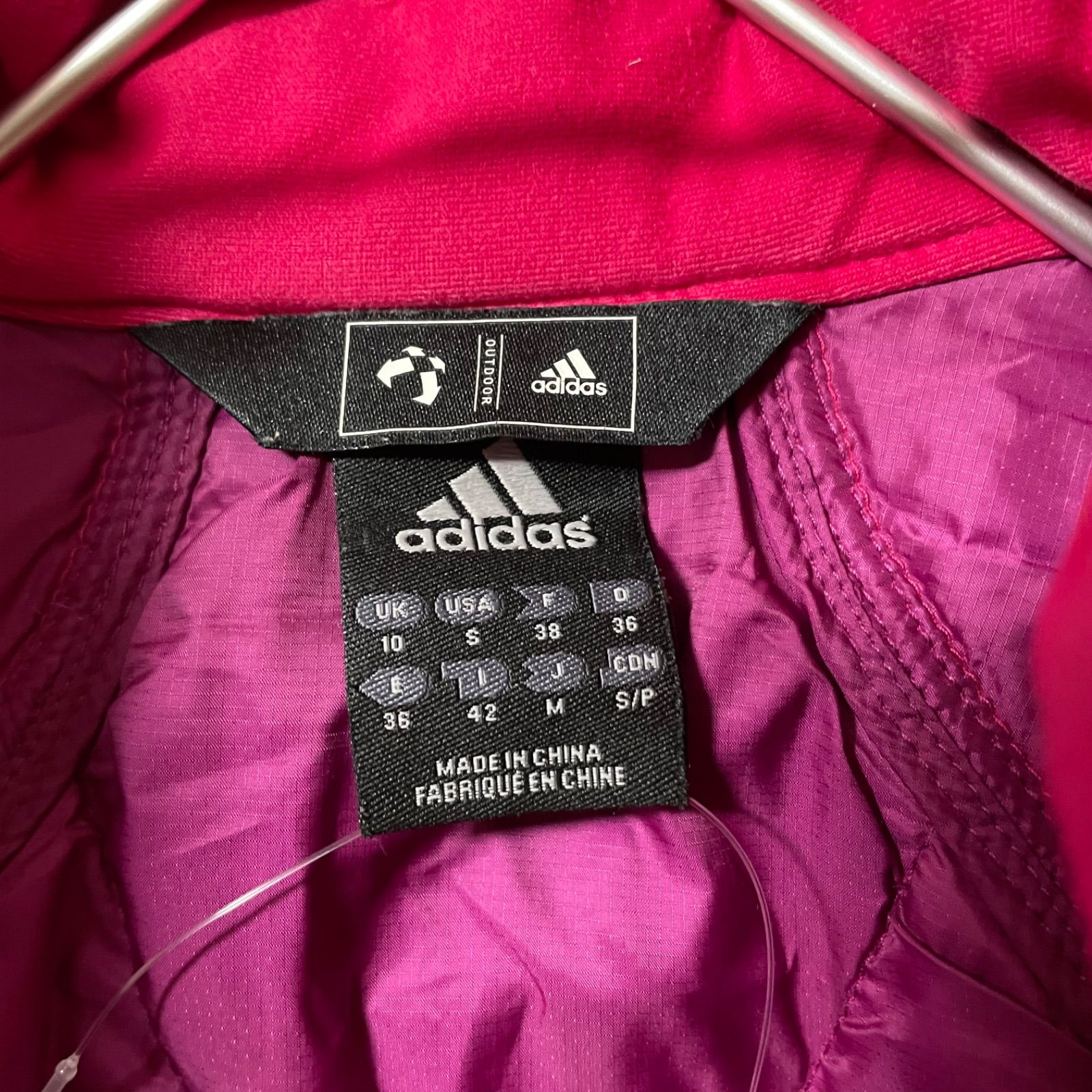 ZK16 adidas アディダス TERREX テレックス ウインドブレーカー ハーフジップ プルオーバー ピンク サイズM