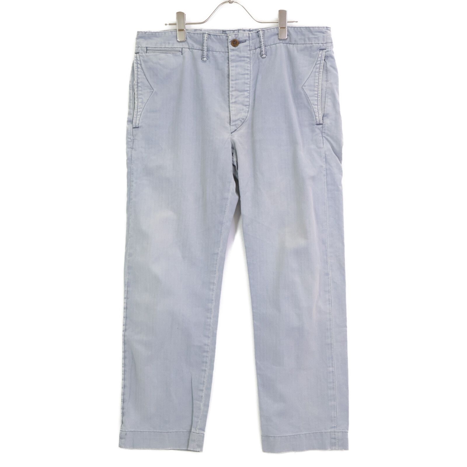 RRL ダブルアールエル ｸﾞﾚｰ ﾍﾘﾝﾎﾞｰﾝ ｺｯﾄﾝﾂｲﾙﾊﾟﾝﾂ 32×30 - メルカリ