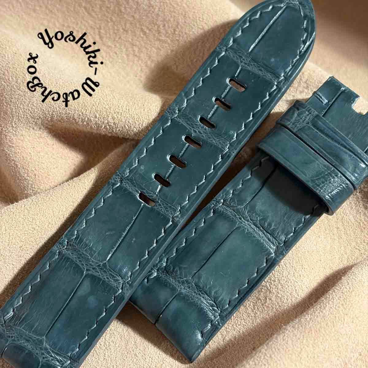 cro-1998 クロコダイル 腕時計 ベルト グレー (ラグ幅24 mm - バックル