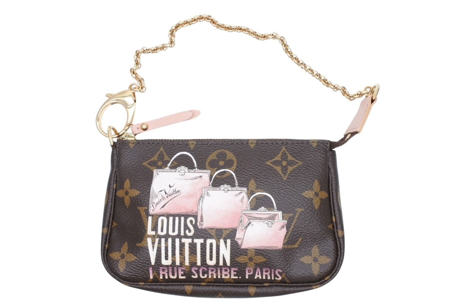 LOUIS VUITTON ルイヴィトン ミニポシェットアクセソワール ポーチ M 60245 モノグラムキャンバス ブラウン ピンク 4 b 011001