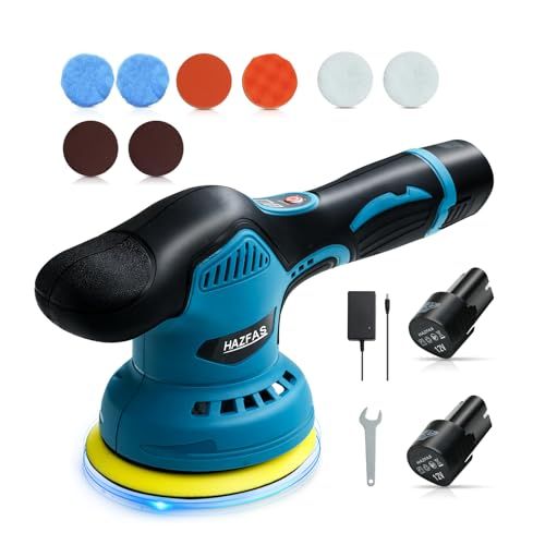 ポリッシャー 充電式 ダブルアクション 充電式ポリッシャー 大容量バッテリ一 搭載 電動ポリッシャー 車 コードレスポリッシャー ブルーp 82 cac 435