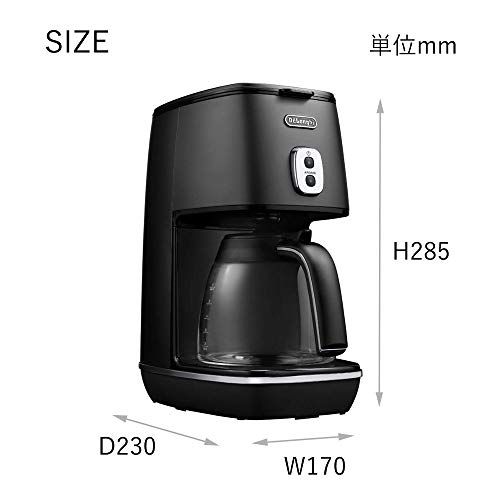 DeLonghi デロンギ De Longhiドリップコーヒーメーカー ディスティンタ BK レギュラーコーヒー 6杯用 チタンコートフィルター アロマモード ブラック p 69 aabadb