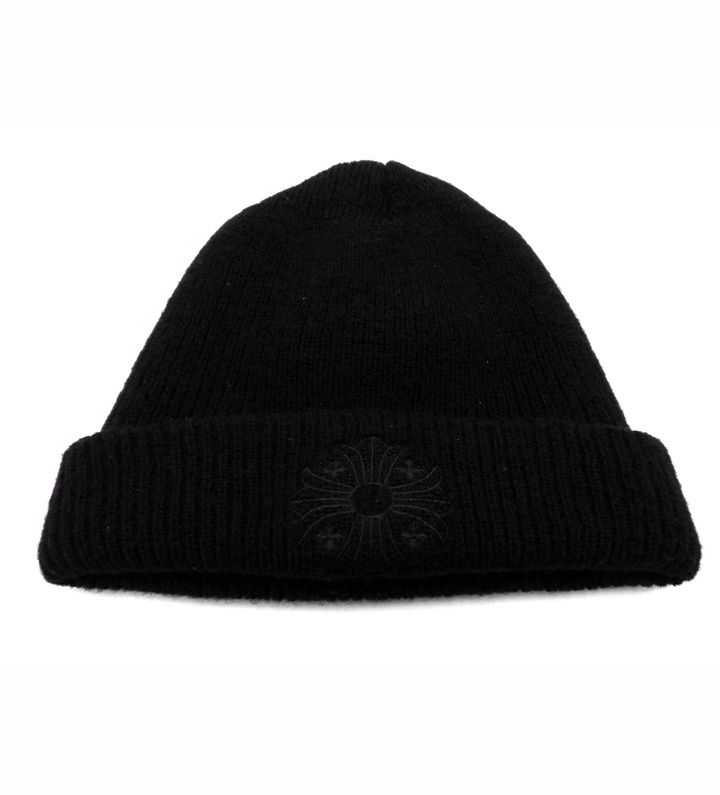 クロムハーツ CHROME HEARTS WOOL WATCH CAP CH プラス 刺繍 ウール ワッチ ビーニー ニット キャップ 46957