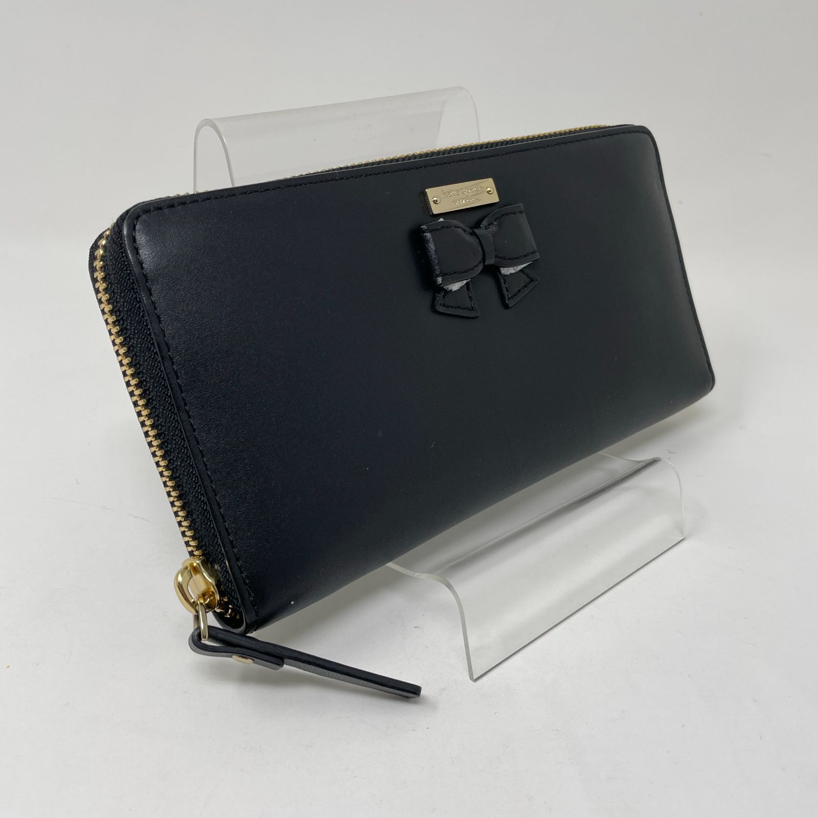【未使用】ケイトスペード リボン マザーバック ブラック 未使用】kate spade リボン付き長財布 黒 Amazon | [ケイトスペード