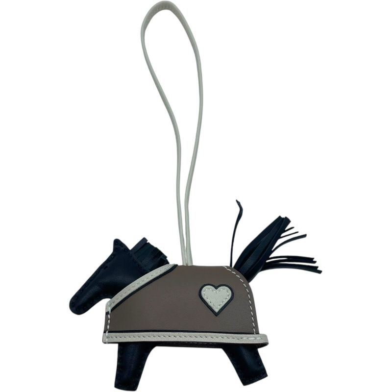 エルメス HERMES ロデオ ロべオクールPM K刻 ブラック エトゥープ クレ レディース チャーム