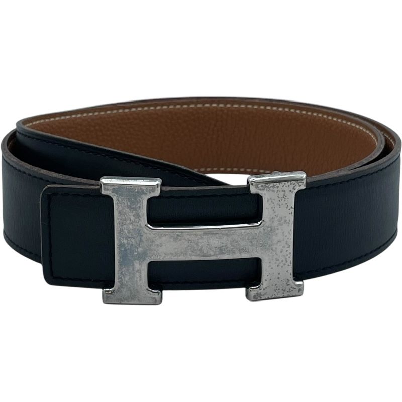 エルメス HERMES コンスタンス ベルト 75 cm F刻 ブラック ゴールド ガリバー トゴ レディース