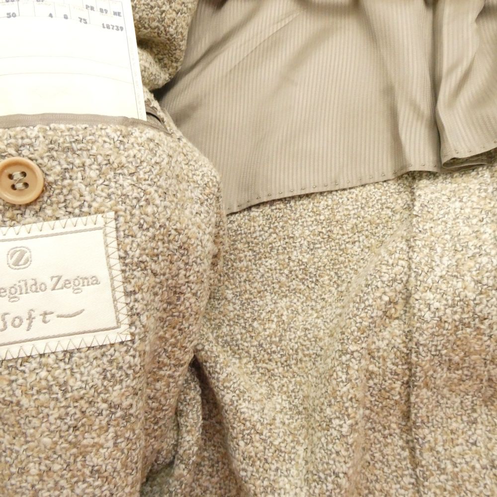 美品 Ermenegildo Zegna ゼニア Soft ソフト テーラードジャケット 50