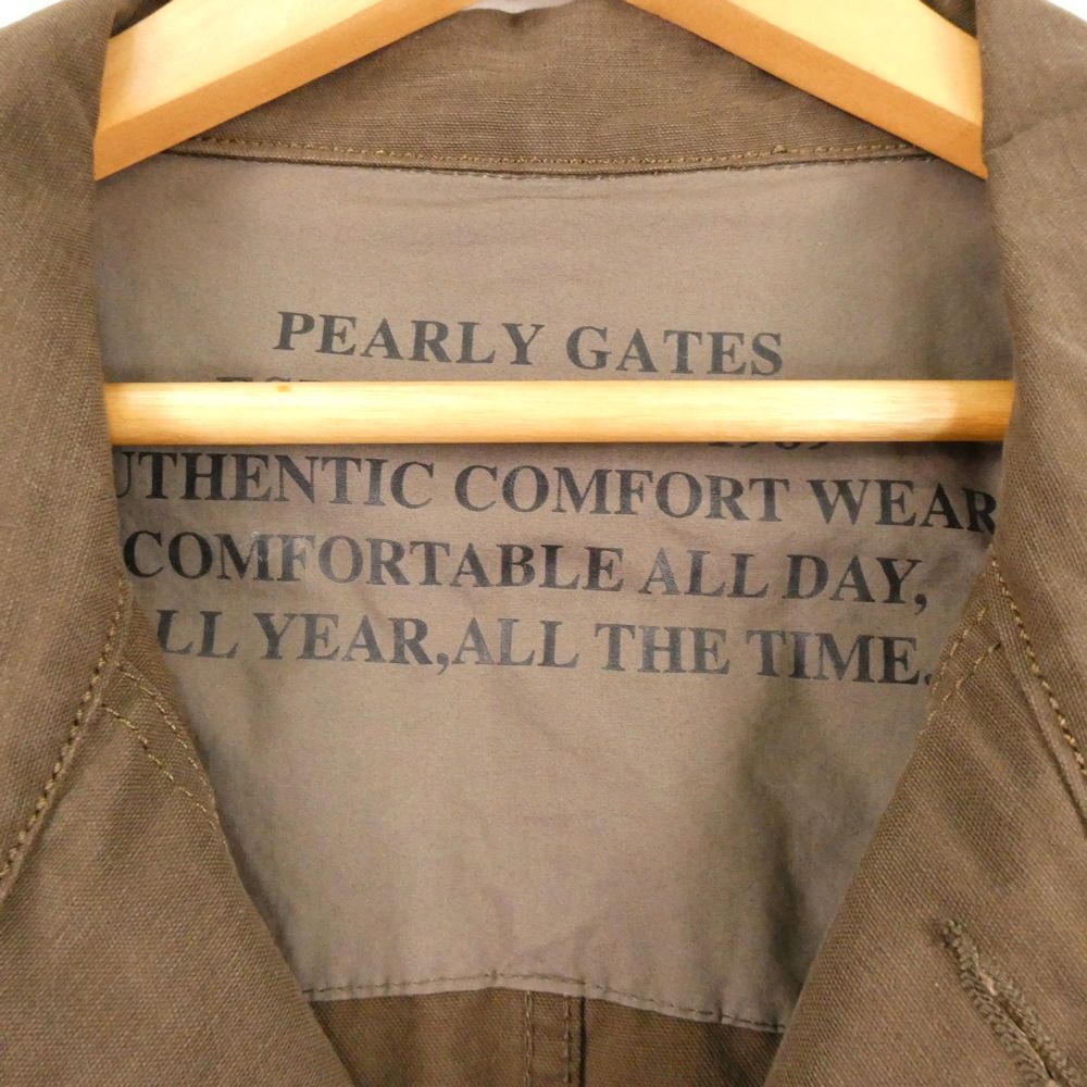 PEARLY GATES ベージュジャケット 5 美品】PEARLY GATES ベージュ パーカー サイズ5 - メルカリ