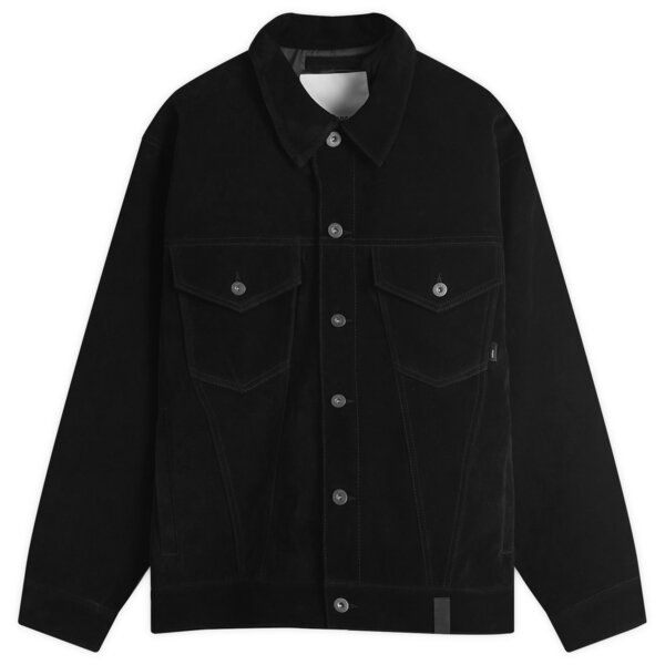 ダブルタップス メンズ アウター ジャケット ブルゾン スエード WTAPS 01 Synthetic Suede Trucker Jacket Black ブラック