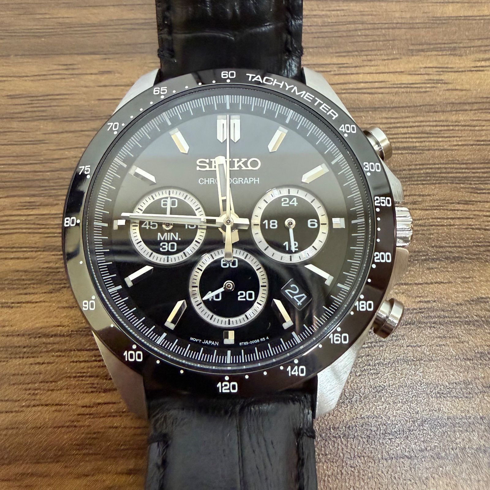 Seiko クロノ セイコー 腕時計 革ベルト メンズ SEIKO セイコー 腕時計