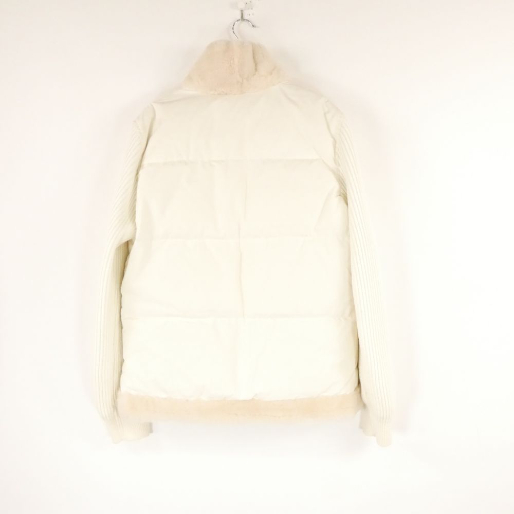 1piu1uguale3　ムートン　ジャケット　クリーム 美品 1PIU1UGUALE3 ウノピュウノウグァーレトレ RIB SLEEVE MOUTON