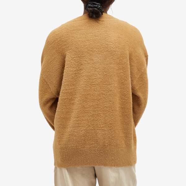 グッドアメリカン レディース アウター カーディガン プラスサイズ Good American Plush Oversized Cardigan Warm Caramel