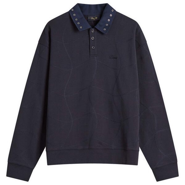 ダイム メンズ アウター パーカー スウェット シャツ Dime Wave Rugby Sweatshirt Navy ネイビー