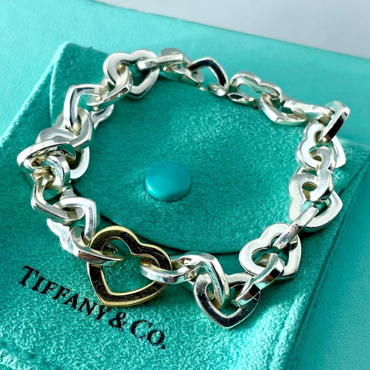 Tiffany ハートリンクコンビ925/750ブレスレット ティファニー ティファニー ブレスレット ハートリンク 925 750