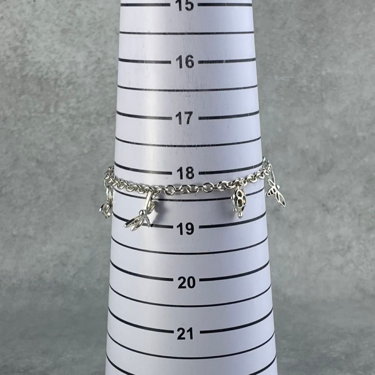 ティファニー 希少 4チャーム ブレスレット 蝶 トンボ 亀 蜂 P75fe