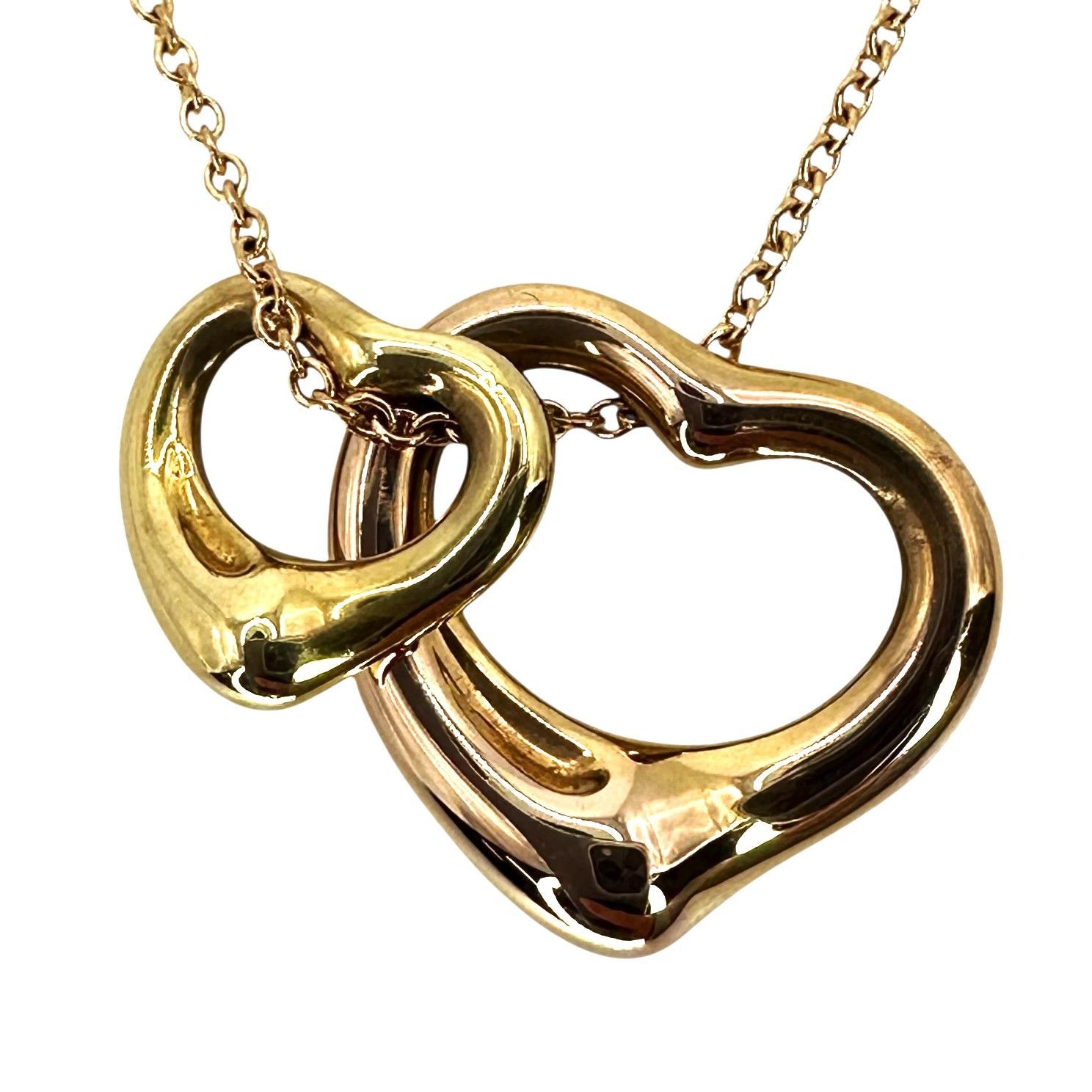 【メルカリ市特価】TIFFANY&Co. ダブルオープンハート ネックレストップ Tiffany&Co.】 ティファニー ダブル オープンハート ネックレス Au750