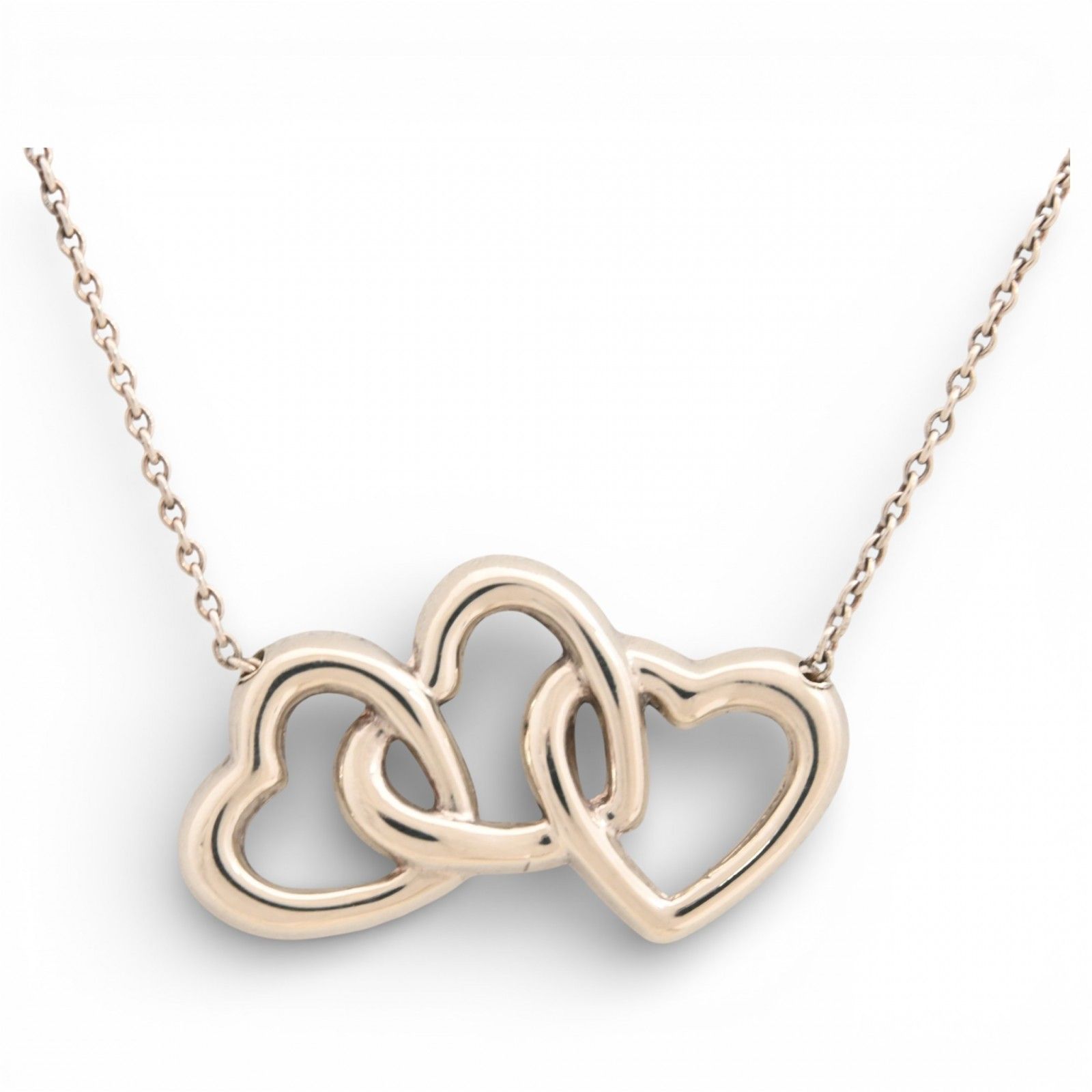 ティファニー オープンハート トリプル 3連ハート ネックレス Aランク ti 0909 rr