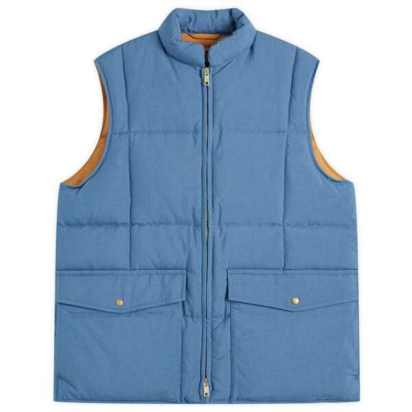ビームス プラス メンズ アウター ベスト ナイロン オックスフォード ダウン Beams Plus Nylon Oxfordown Vest Blue ブルー