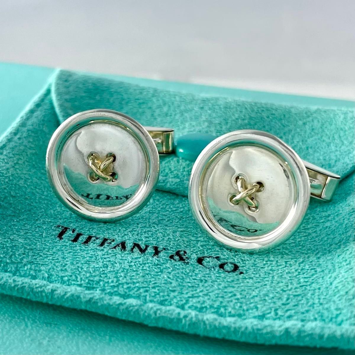 ティファニー　シルバー　カフスボタン ティファニー ボタン カフス 14KT スターリングシルバー XW21fe - メルカリ