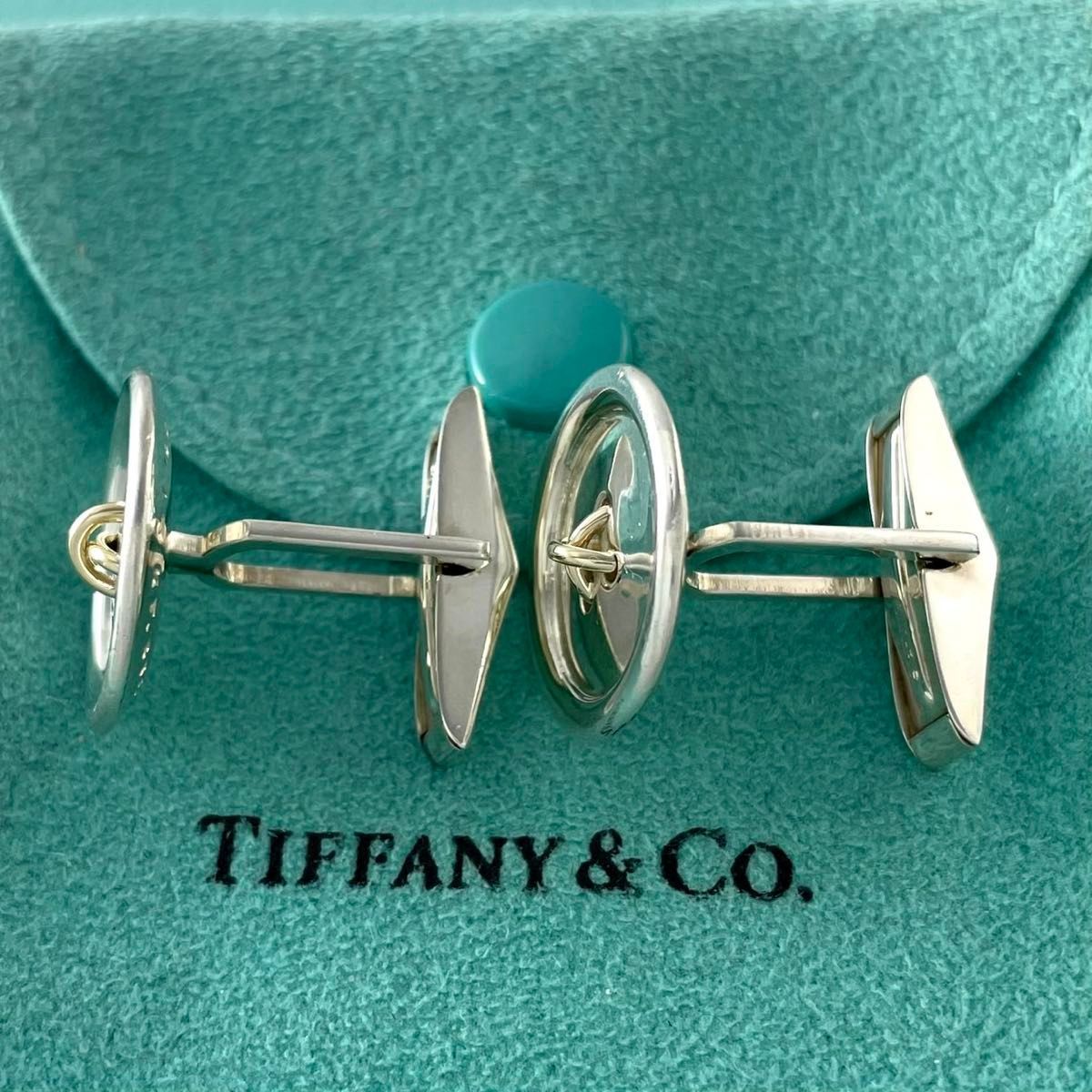 ティファニー ボタン カフス 14KT スターリングシルバー XW21fe - メルカリ