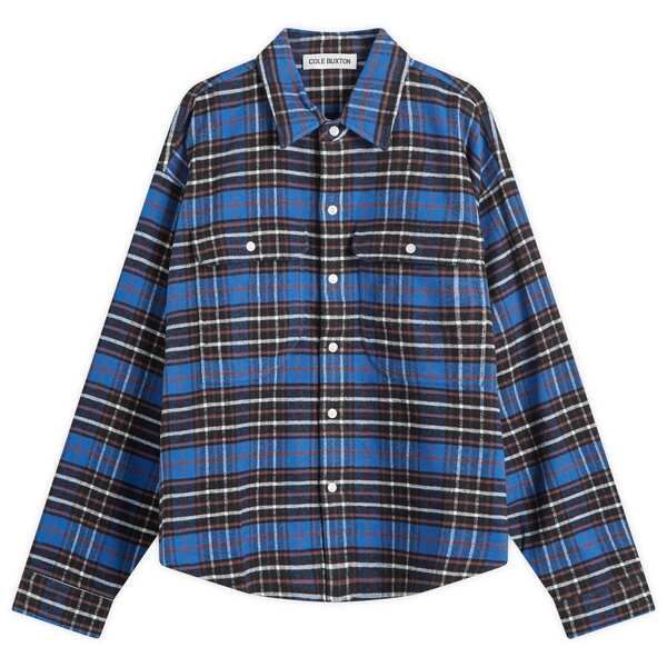 コール バクストン メンズ トップス シャツ Cole Buxton AW 24 Flannel Check Shirt Blue ブルー