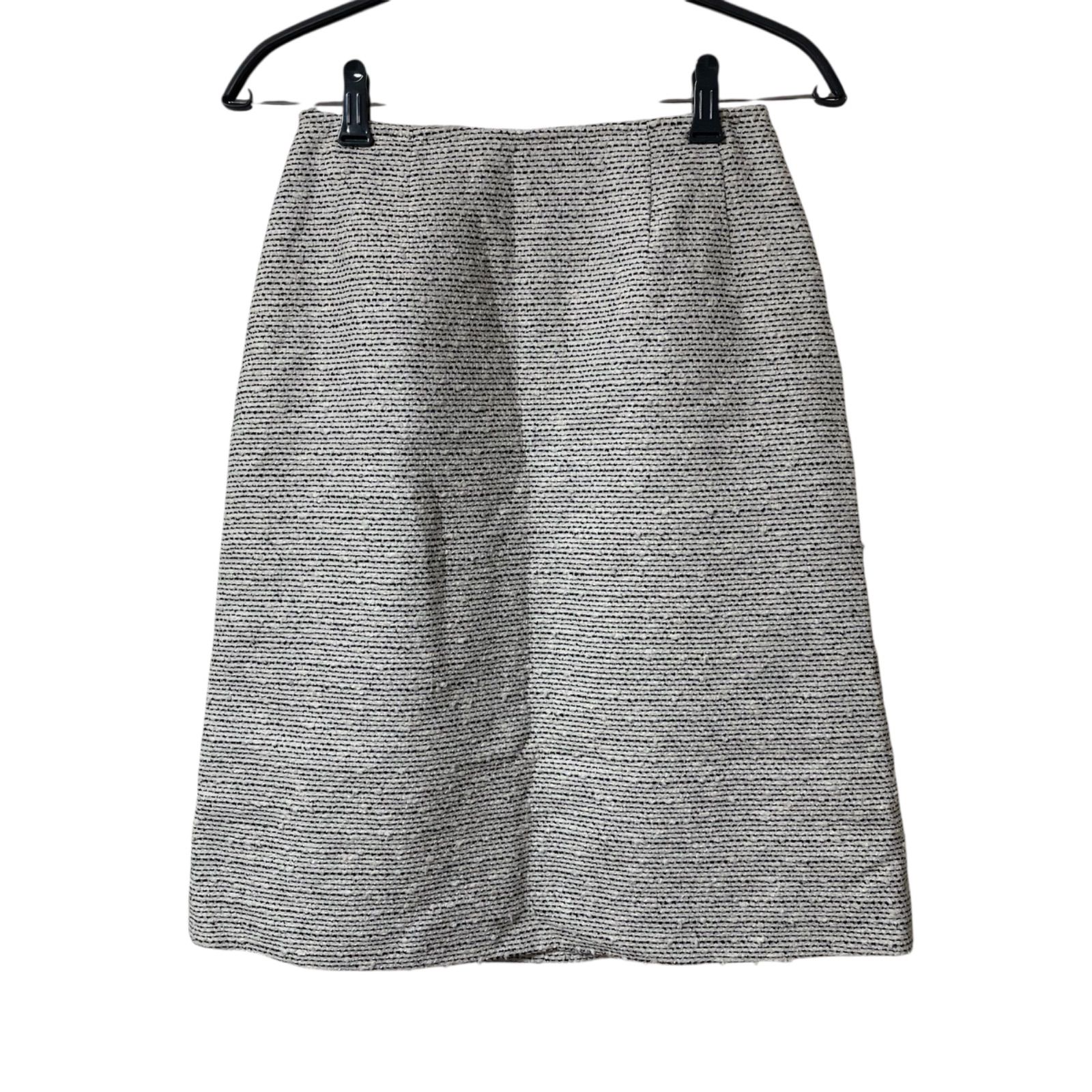 ZK 16 Rene ツイードペンシルスカート タイトスカート ホワイト サイズ36