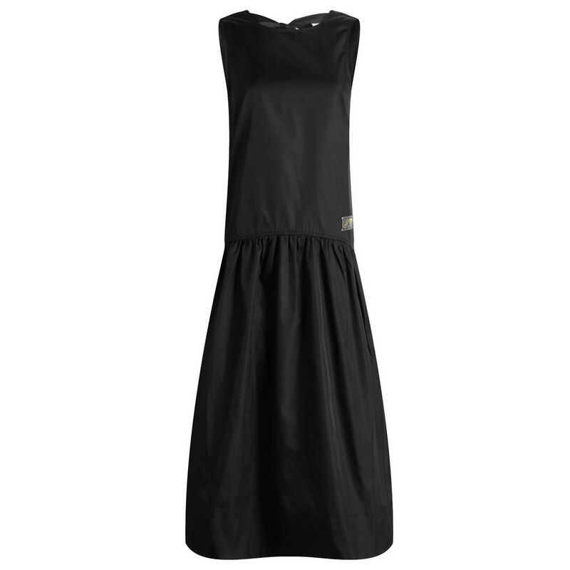 ガニー レディース トップス ワンピース ナイロン ミディ GANNI Duchesse Nylon Midi Dress Black ブラック