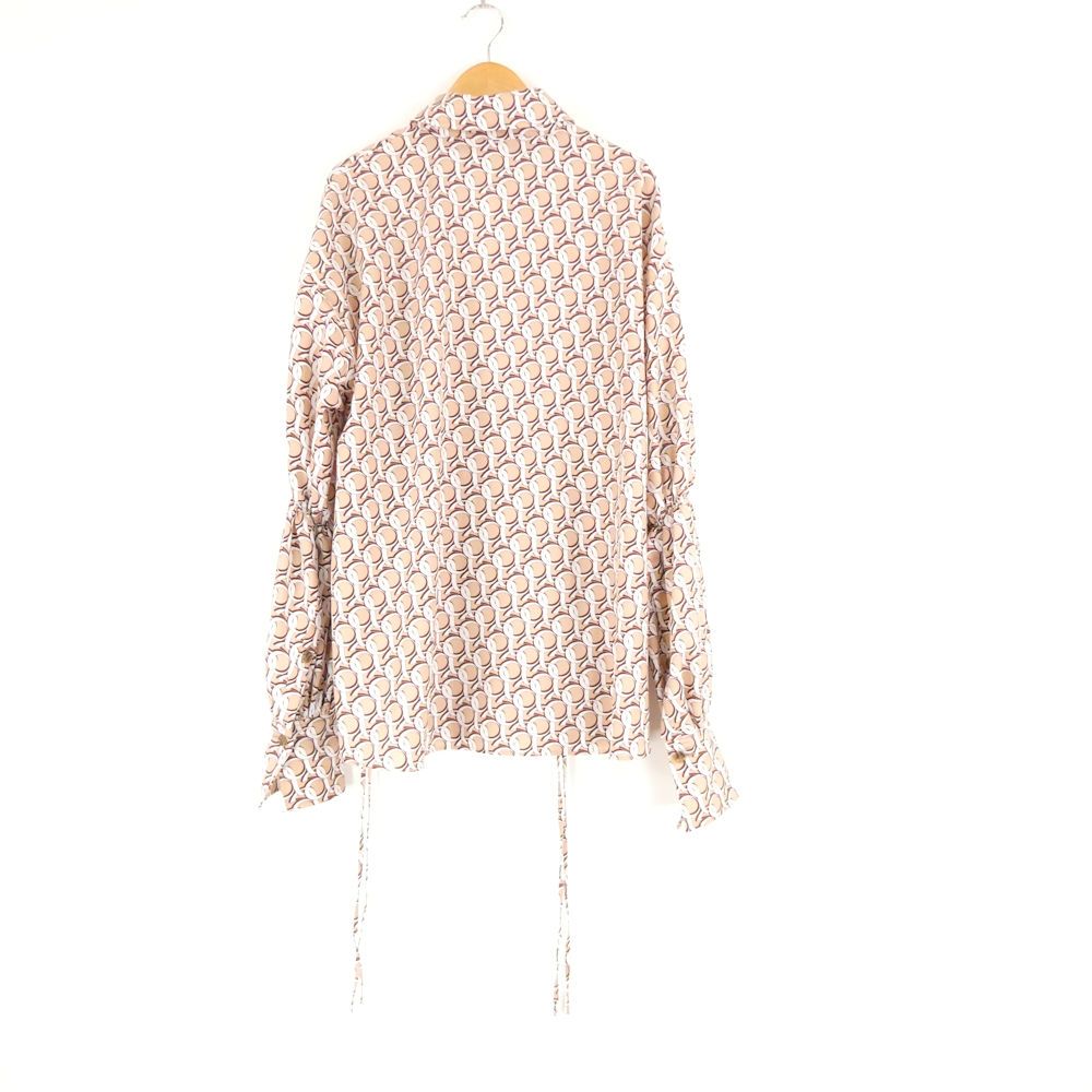 美品 ADEAM アディアム 42471 ブラウス 2 M相当 ポリエステル100% 長袖 モノグラムプリント トップス レディース AU3659A31 美品 ADEAM アディアム 42471 ブラウス 2 M相当 ポリエステル100% 長袖